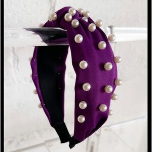 Purple pearl headband